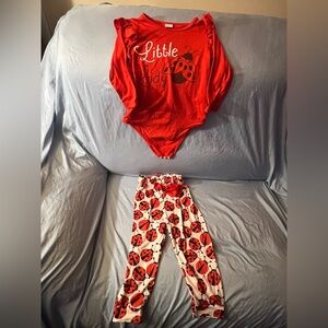 Red Ladybug Baby Outfit